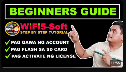 WiFi5-SOFT: CREATE ACCOUNT, FLASH AT MAG ACTIVATE NG LICENSE